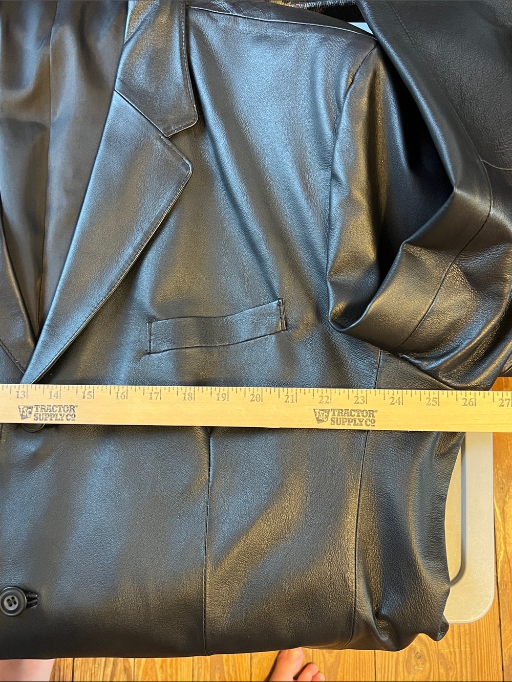 NEW j.ferrar Black Leather Sport Coat Blazer Soft XL - Picture 5 of 11